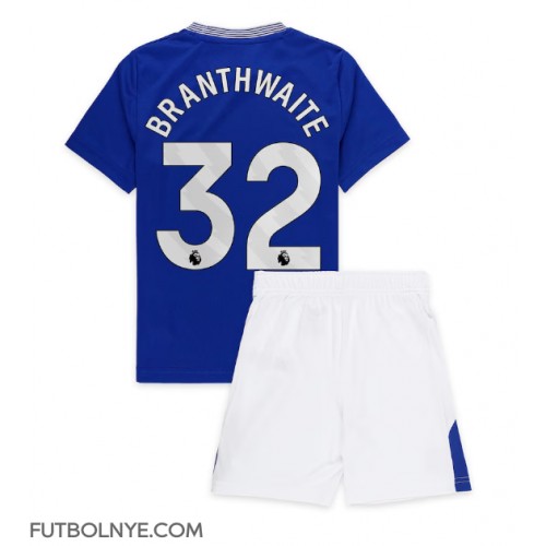 Camiseta Everton Jarrad Branthwaite #32 Primera Equipación para niños 2024-25 manga corta (+ pantalones cortos)